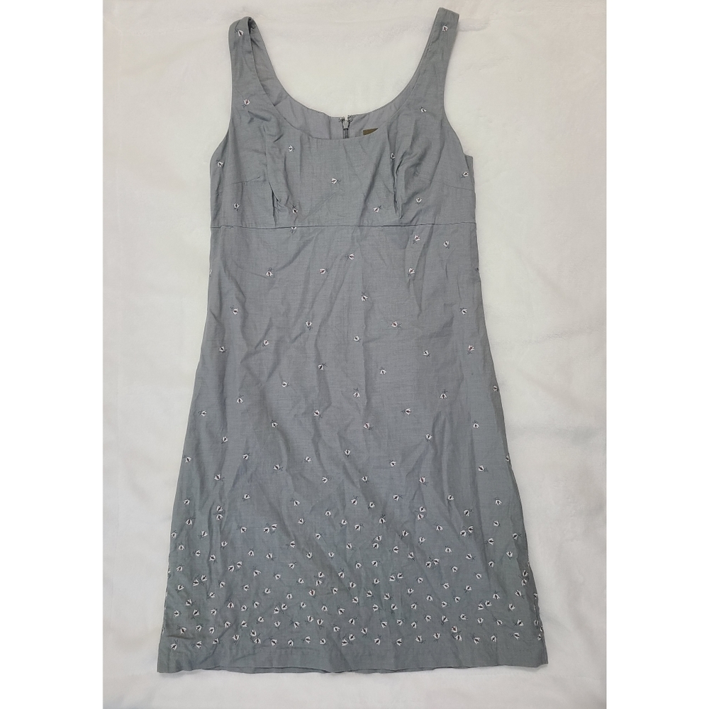 J. Crew Blue Floral Cotton Dress P4